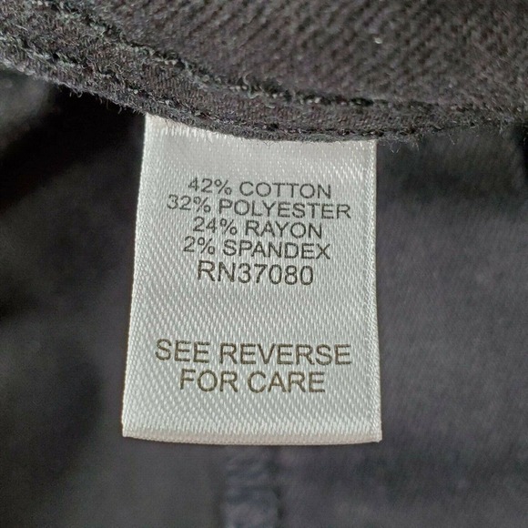 CC - Cato Skinny Jeans Womens 22W Solid Black Buttonfly Fold Over Stretch NWT - Picture 7 of 11